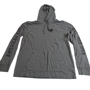 American Eagle Super Soft Standard Fit Pullover Hoodie Shirt Men Size XS Gray Lo